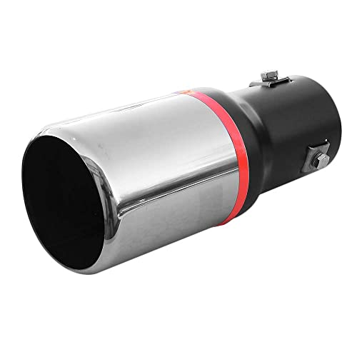 Embout d'échappement rond en acier inoxydable pour voiture Embout d'échappement Tuning universel Silencieux Sport - Rond Chromé