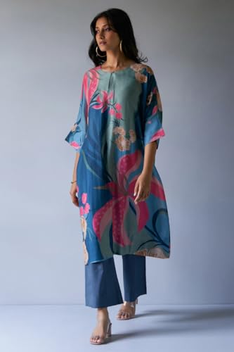 Image of GoSriKi Women's Cotton Blend Straight Printed Co-Ord Set