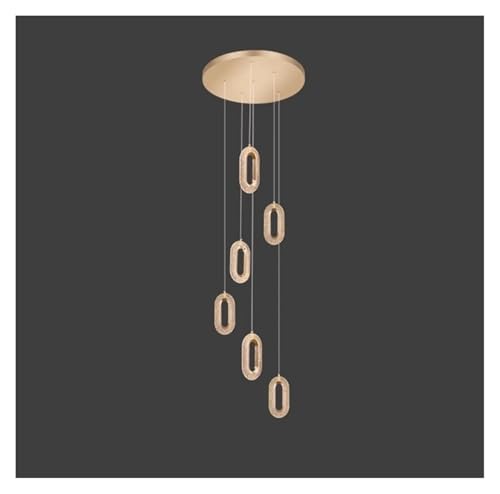 Lampe à suspension LED à 6 têtes moderne pour plafond de chambre et salon lumière blanche froide