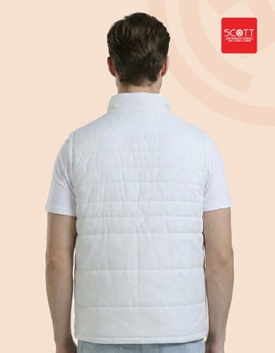 Image of Scott International Winter Puffer Jacket | Sleeveless Water Repellent Quilted Padded | Lightweight Winter Wear | Mens Jacket | Men's Polyester Sleeveless with Pocket | Jackets for Men Stylish