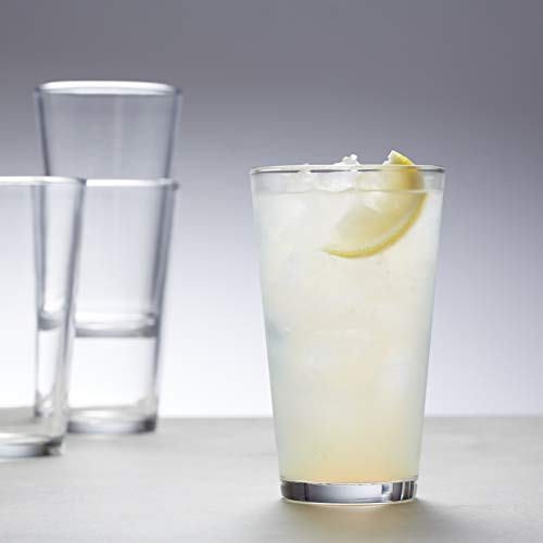 Amazon Basics Pint Pub Beer Glasses, 16-Ounce, Set Of 6, Clear #TOP4