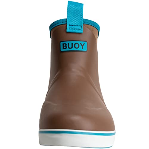 Image of Buoy Boots Women's Waterproof Ankle Rain Boots, Rubber Deck & Fishing Boots | Neoprene Lining, EVA Foam Insole, Slip-Resistant Non-Marking Outsole for Comfortable Traction on Boats, Farms & Wet Ground