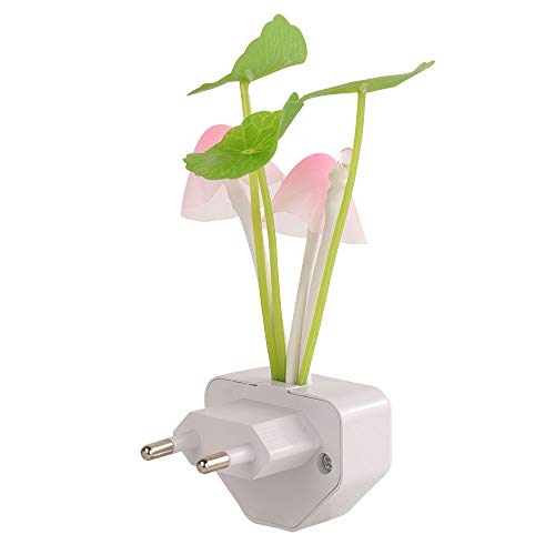 YHNHT Veilleuse LED en forme de champignon avec capteur intelligent, changement de couleur, lampe de lit pour chambre à coucher, décoration d'intérieur Cover