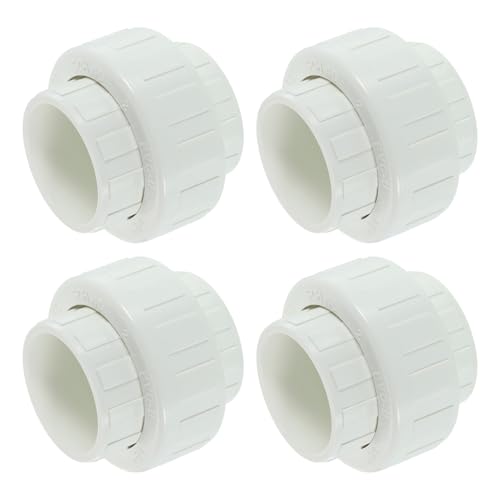 sourcing map 2 piezas de acoplamiento de unión UPVC de 1-1/4 pulgadas (enchufe x enchufe), adaptador de acoplamiento de unión UPVC, junta tórica EPDM de programación 40 para riego, sistema de piscina,