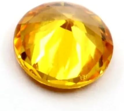 7 Ct Natural Round Cut Certified Cambodia Yellow Zircon Loose Gemstone Collectible Gems Stone for Necklaces, Bracelets, and Custom Jewelry Creations