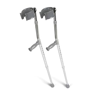 Medline Aluminum Forearm Crutches, Youth, Pack of 2