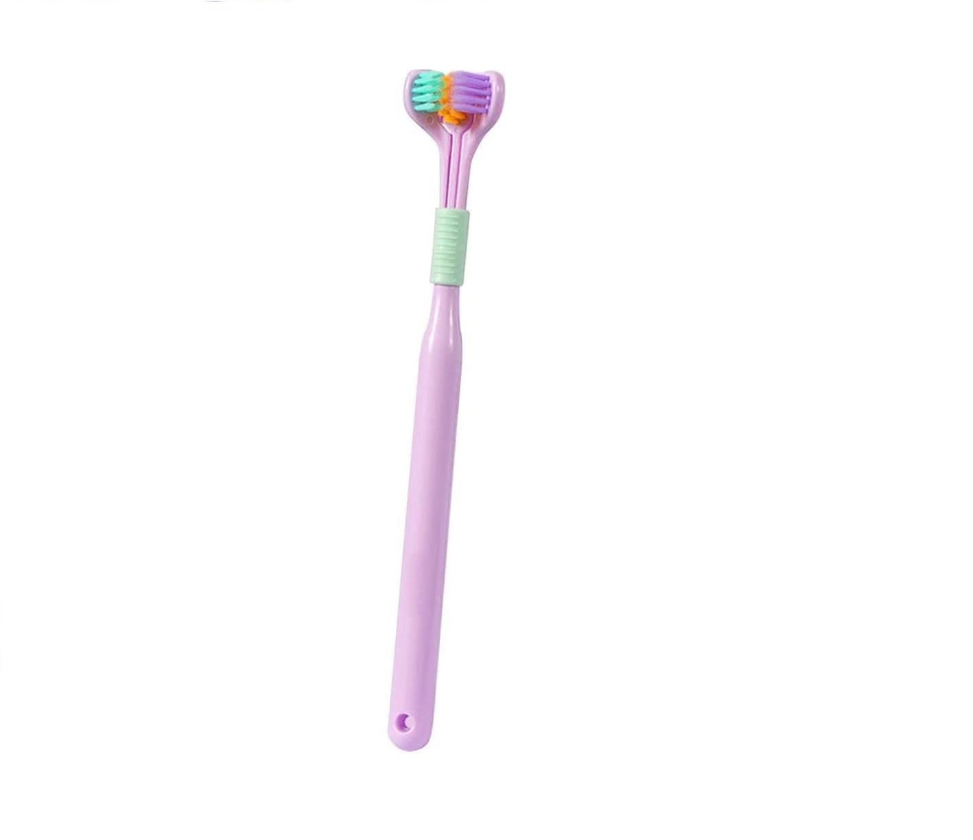 3-Sided Triple Angle Toothhugger Training Manual Toothbrush, Ultra Soft Bristles, Toddler and Autistic Oral Care Gentle Clean Each Tooth to Completely Cover The Toothbrush Multicolor (2)-image-22