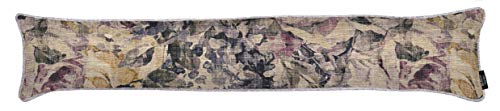McAlister Textiles Boudin de porte motif floral - Style vintage - Imprimé floral rose poudré - Luxueux butoir de porte décoratif en lin + isolant Cover