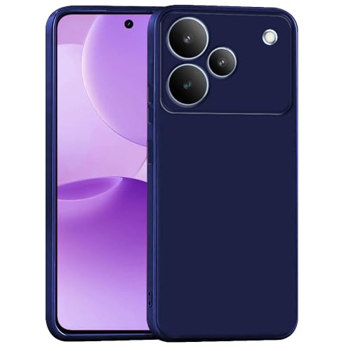 Image of Back Cover for Realme P4 Pro 5G | Full Camera Protection | Premium Liquid Silicon Case | Flexible Bumper Case for Realme P4 Pro 5G (Dark Blue)