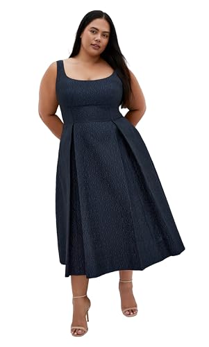 City Chic Women's Plus Size Cocktail Dress-Estella, Navy, 22
