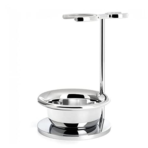 Foto von MÜHLE RYTMO Rasierset - Rasierhobel, Rasierpinsel Black Fibre und Halterung mit Schale - Griffe aus Edelharz in petrol - vegan