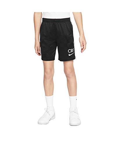 Composto da 100% poliestere Nike Cr7 Dry Dri-Fit - Pantaloncini da Ragazzo, Bambino, Pantaloncini da Ragazzi, CV3070, Nero/Arancione, XL