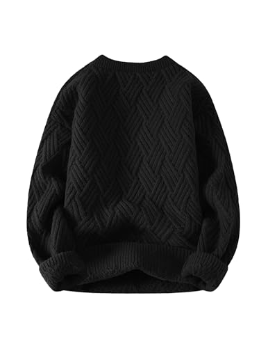 Image of Aelfric Eden Vintage Oversized Sweaters Crewneck Knit Pullover Baggy Loose Casual Cable Sweater 2025 Fall Clothes