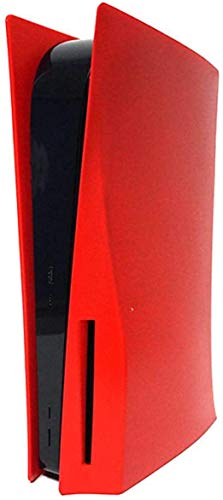 Wedorat PS5 Face Plate Case Cover Replacement DIY Customized Faceplate for PS5, Game Console Skin Cover Hard Shell Prevent dust and Scratches PS5 Accessories Red