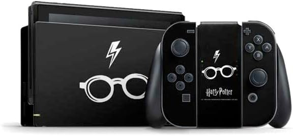 Skinit Decal Gaming Skin Compatible with Nintendo Switch Bundle - Officially Licensed Wizarding World Harry Potter Scar and Glasses Design