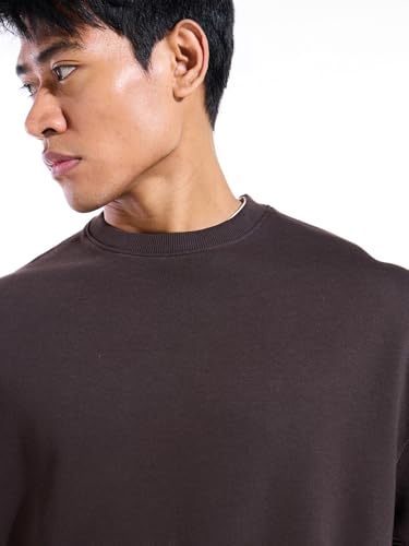 Image of Bewakoof Men's Fleece Oversized Fit Sweatshirt | Bewakoof Heavy Duty 1.0 | Sweatshirt for Man Winter Wear