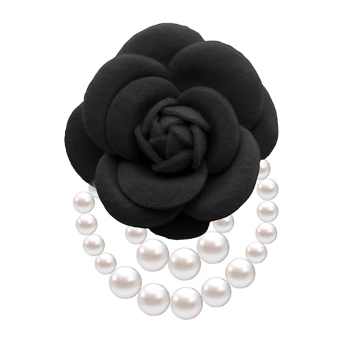 Opiniones y reviews de Garigoleados elegantes Top 10. 45 Broches de lana clásico con flores de camelia y perlas con broches, horquilla, broche, chal, chal, regalo de boda, fiesta, delicado, elegante, accesorios de vestir, Lana, Lana