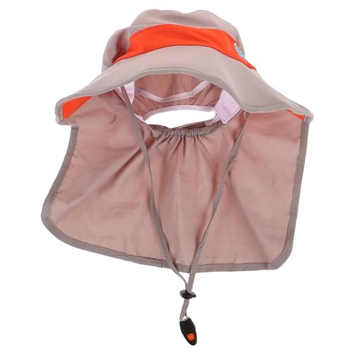 Toyvian Adjustable Wide Brim Sun Protection Cap for Boys Breathable UV Shield for Outdoor Activities Summer Beach Fishing Hat Grey