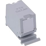 Inline RJ45 Doppelkupplung Cat.6A, 10 Gb/s, geschirmt, für TH35-Hutschienen, Zinkdruckgussgehäuse, industrielle Netzwerkanwendungen, 76203K