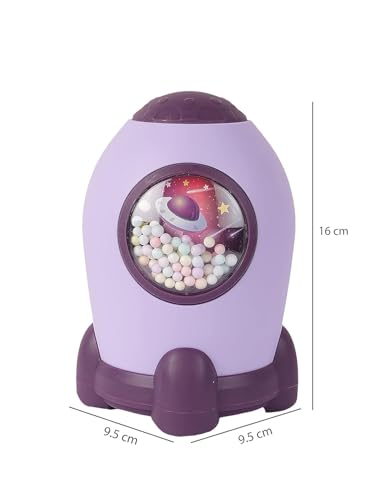 Image of Money Saving Bank with Coin Slot / /Creative Cartoon Design Money Bank / /Plastic Piggy Bank for Boys & Girls (Pack of 1) (Rocket - Purple)