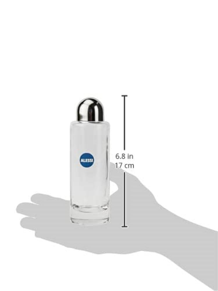 Alessi 5074/AO Contenitore per Olio o Aceto, Cristallo/Acciaio, Lucido