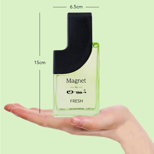 Ossa Magnet Fresh Unisex Eau De Parfum 100ml With Lemon, Patchouli, Cedarwood, Musk, Amber | Premium Long Lasting Fragrance For Men And Women | Excellent for Energizing Days and Uplifting Moments