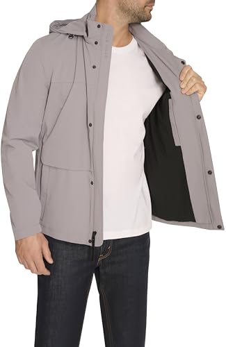 Image of Cole Haan Men's Long Sleeve Hooded Rain Parka