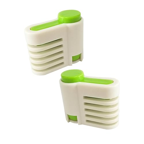 FUNOMOCYA 5 Pares Pastel Ajustable Fijador y Guía de Corte Herramienta de Nivelación para Rebanar Pasteles y Pan Verde