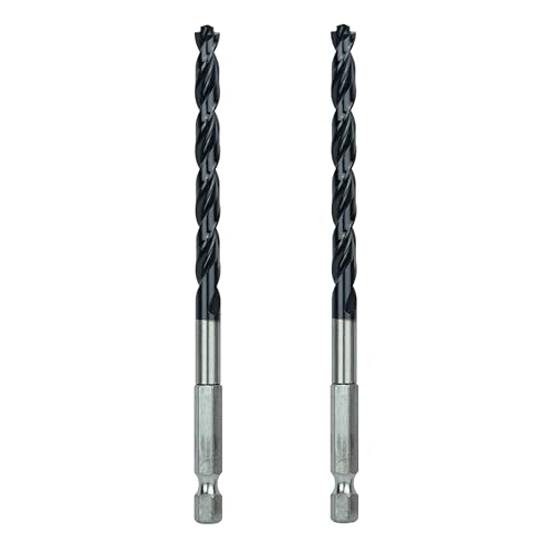 ForgeWorx 1/4 Inch Cobalt Drill Bits 2pcs Heavy-Duty Metal Drill Bit Set for Steel Cast Iron TiAlN Coating 1/4 Hex Shank (1/4 x 4)