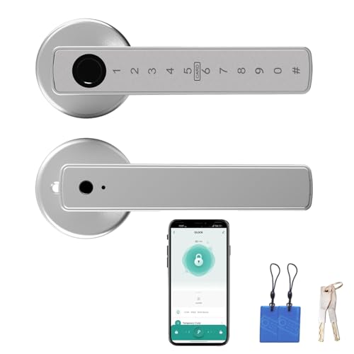 NEWFUN Serratura Smart Porta Blindata,Serratura Wifi,Con chiave, scheda chiave, APP Bluetooth per la serratura della porta, impermeabile