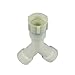 Conector doble en Y para manguera de entrada de lavadora, 1 rosca interior de 3/4", 2 roscas exteriores de 3/4", conector de horquilla universal de PVC