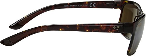 Image of Maui Jim Men's and Women's Pokowai Arch Polarized Rectangular Sunglasses