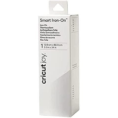 Cricut Joy Smart Iron On | White | 61 cm (24 ft) | Heat Transfer Vinyl Roll (HTV) | For use with Cricut Joy Cover