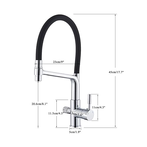 Robinet purificateur d'eau cuisine mitigeur filtre blanc chrome - 8
