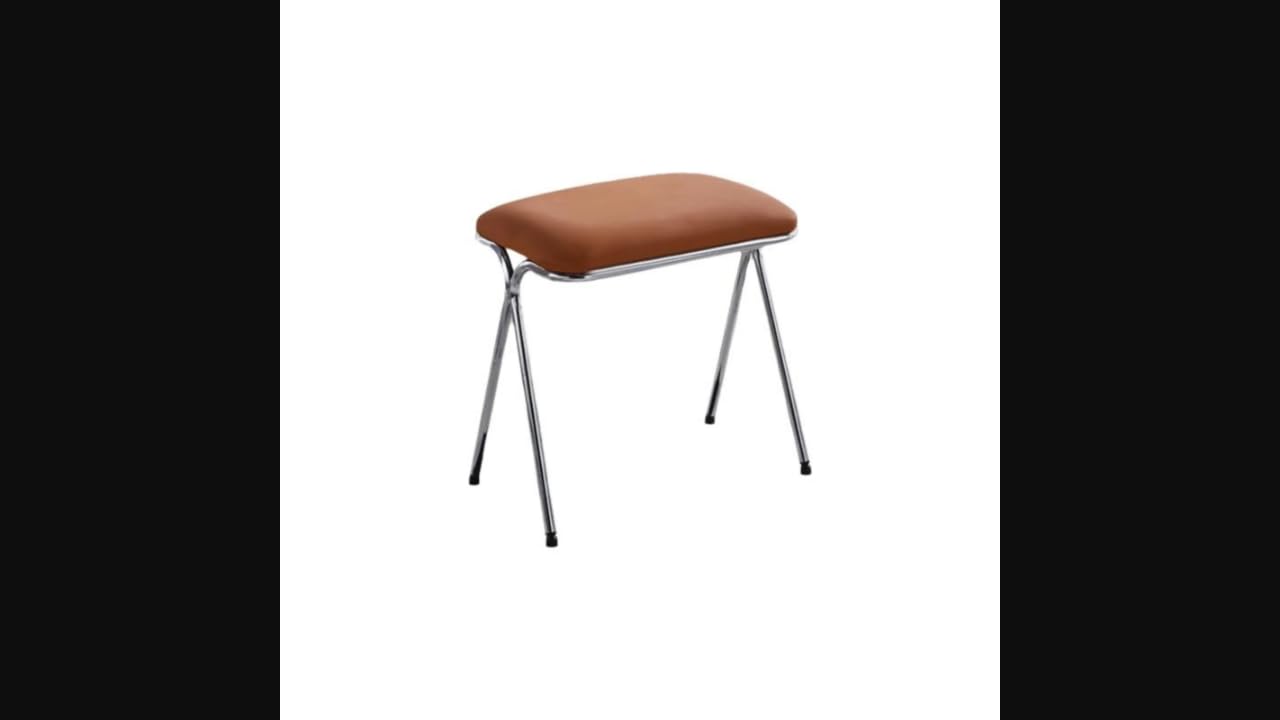 Vanity Stool Chair, Modern Padded Seat, Bedroom Makeup Accent Chair Mocha Brown Microfiber Leather-Office Products-Office Furniture & Lighting-Chairs & Sofas-Step Stools-image-49