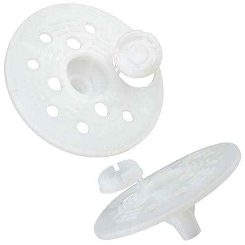 AERZETIX - Satz mit 10 Rosettenscheiben Ø60mm für Holzschrauben mit Kappe - Befestigung von Isolierplatten aus expandiertem extrudiertem Polystyrol - aus Kunststoff - Farbe weiß