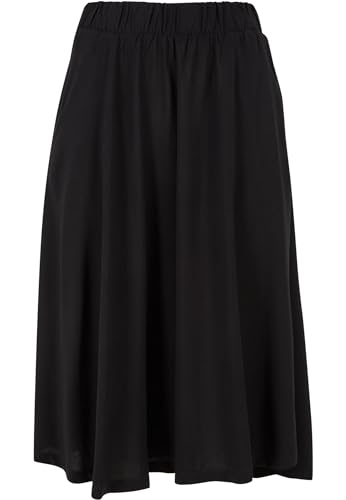 Gonna Al Ginocchio Di Urban Classics - Ladies Viscose Skirt - Xs A M - Donna - Nero - 6