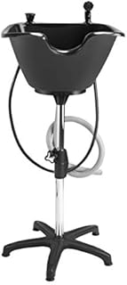 Dompel washing unit, portable shampoo basin, includes drain hose and Faucet with hose, adjustable height, light supports, Model: Facile 1890