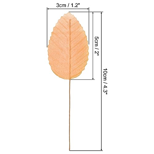 PATIKIL 4.3" Artificial Silk Leaf - Image 2