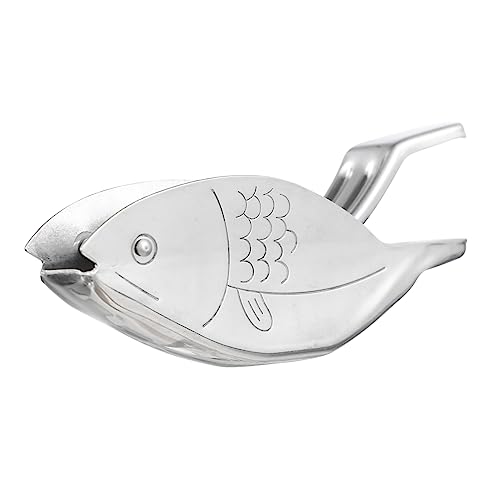 STOBAZA Stainless Steel Sauce Pot Insulated Syrup Pitcher for Gravy Boat Fish Shape Serving Jug Steak Condiment Bowl