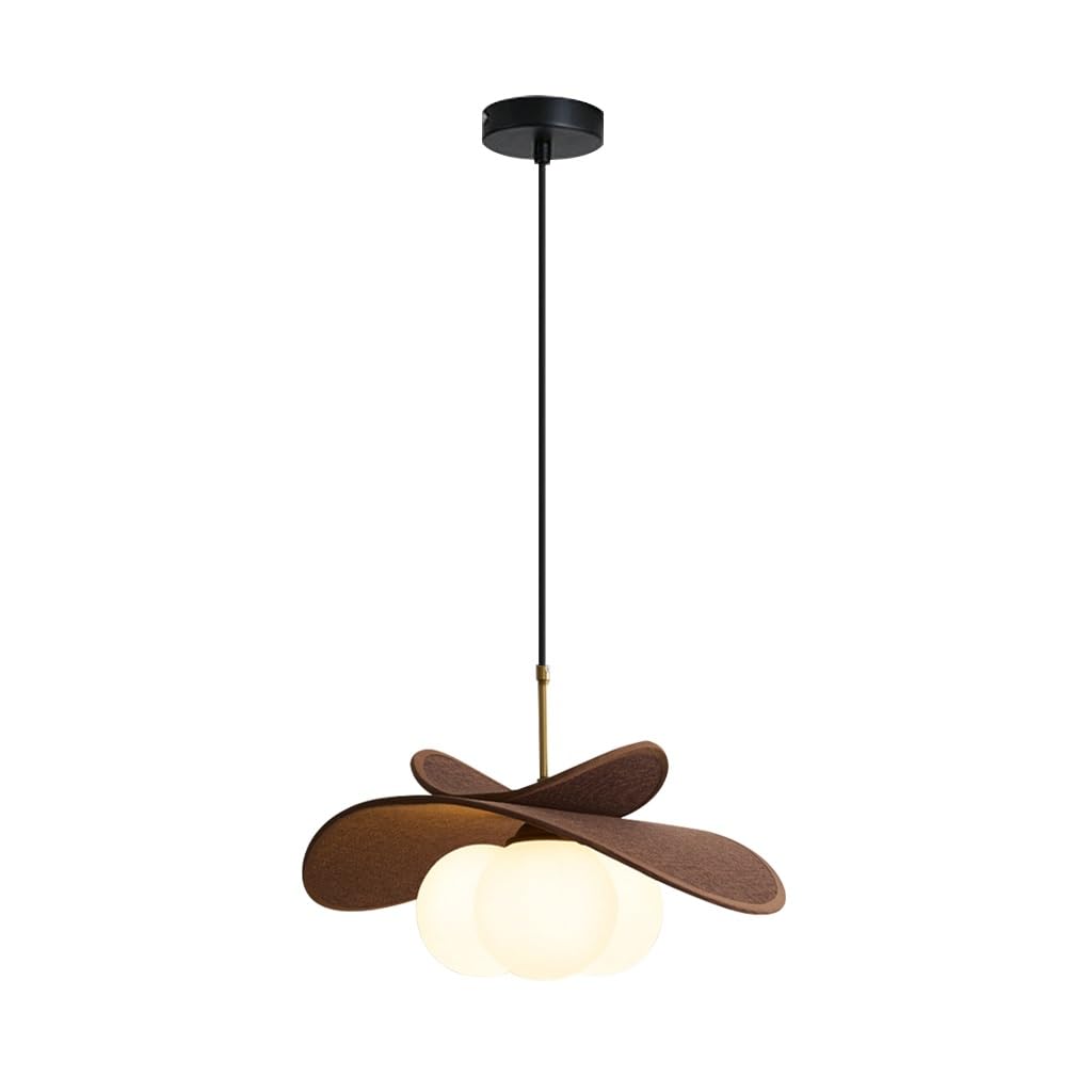 Lumière Pendentive De Style Rétro Restaurant Verre Lampe Suspendue | Lampe Suspendue De Style Wabi Sabi Réglable En Hauteur Utilisé Pour Salon Salle À Manger Lampe Pendentive De Cuisine(3 heads)