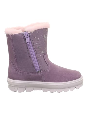 Superfit Mädchen und Jungen Winterstiefel Flavia, Kinder Stiefeletten, Weite: M IV, Booties, halbstiefel, Kurzstiefel, LILA (500), 32 EU