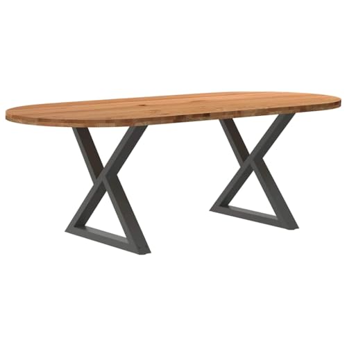 vidaXL Esstisch Hellbraun 220x100x74 cm Massivholz Eiche Oval, Küchentisch, Restauranttisch, Tisch Restaurant, Esszimmertisch, Bistrotisch vidaXL Esstisch Hellbraun 220x100x74 cm Massivholz Eiche Oval, Küchentisch, Restauranttisch, Tisch Restaurant, Esszimmertisch, Bistrotisch