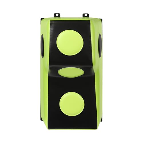 16x12x27.5in Wall Mount Punching Bag, Space-Saving Boxing Training Equipment for Hooks, Wall Mounted Uppercut Boxing Bag (Black+Green)