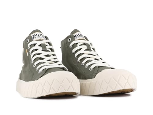 Image of Palladium Unisex Palla Ace Mid Organic Canvas Lace Up Sneaker