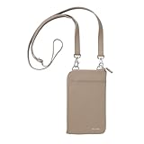 [ミラグロ] シュリンクレザー スマホショルダー バッグ (財布ショルダー 斜め掛け 携帯ポーチ 縦型 ショルダーバッグ スマホ ブランド 革 レザー プレゼント クリスマス 母の日 敬老) SL-SH-2686 (トープ)