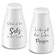 Geiserailie Salz- und Pfefferstreuer Hochzeitsgeschenk Set mit Salz und Pfeffer Aufkleber Hochzeit Geschenkideen für Brautpaar Einzugsgeschenke Einweihungsgeschenke für Wohnung Haus(Klassisch Stil)