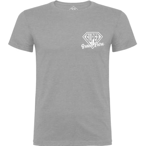 T-Shirt Homme Super Grand Frère Gris Idée Cadeau Annonce Naissance Famille