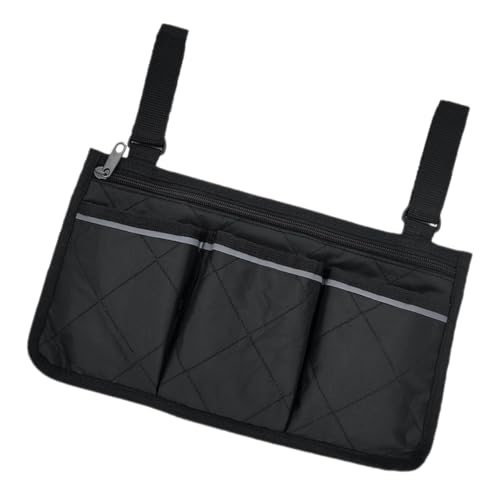 SOPOTUTU 車椅子用サイド収納バッグ 軽量耐久性ポーチ 反射ストリップ付き 多機能アームレストオーガナイザー 大容量設計 夜間 対策