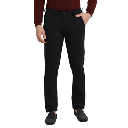 Pantalon décontracté Turtle haut de gamme en coton fin stretch bleu marine